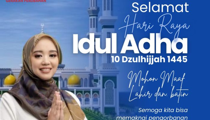 Keluarga Besar Hj. Dini Rahmania Mengucapkan Selamat Hari Raya Idul Adha 1445 H / 2024 M