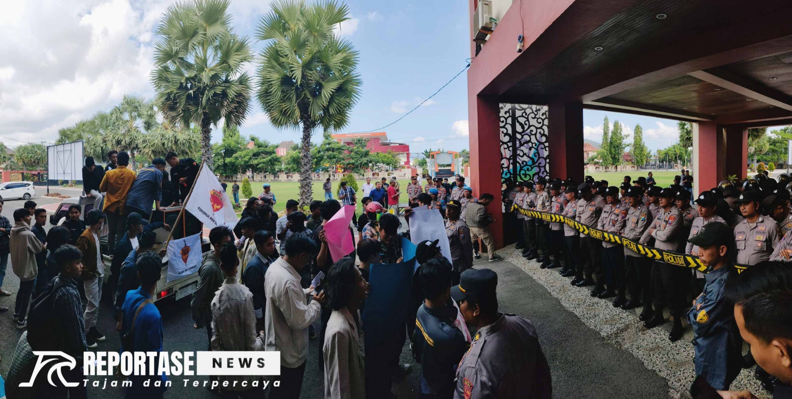 Wujudkan rasa aman, Polres sumenep melakukan pengamanan aksi