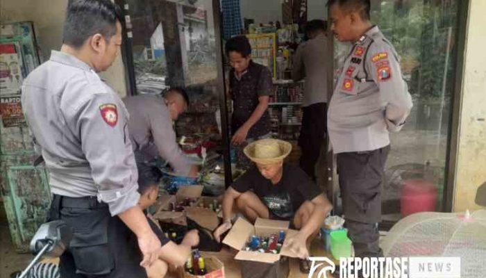 Puluhan Botol Miras Berbagai Merek Diamankan Sat Samapta Polres Sumenep