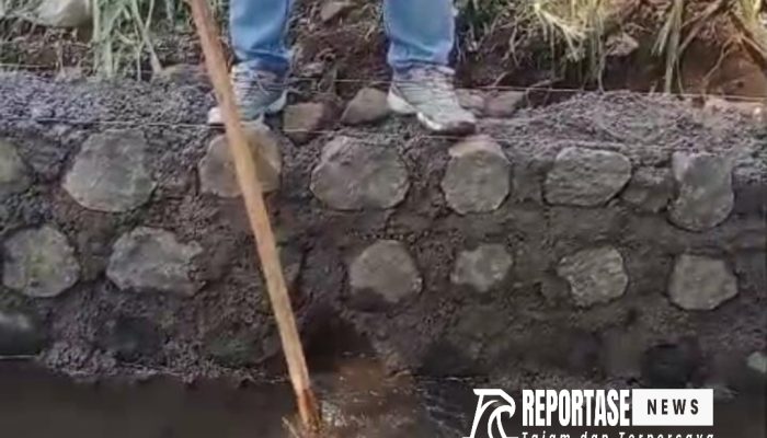 Proyek Bagunan Jaringan Irigasi Siluman Dikeluhkan Warga