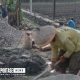 Lokasi pekerjaan pembangunan saluran air atau drainase desa putren.
