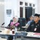 Pj. Bupati Lumajang Indah Wahyuni saat mengikuti Rakornas bersama Presiden Joko Widodo secara virtual.