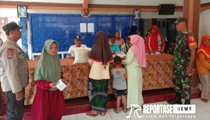 Sinergisitas Babinsa dan Bhabinkamtibmas dalam Pengamanan Bantuan Beras Desa Kaliwungu