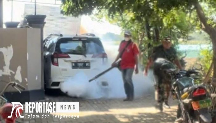 Cegah Kasus DBD, Puskesmas Dringu Lakukan Fogging
