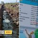 Kondisi proyek pembangunan plengsengan irigasi