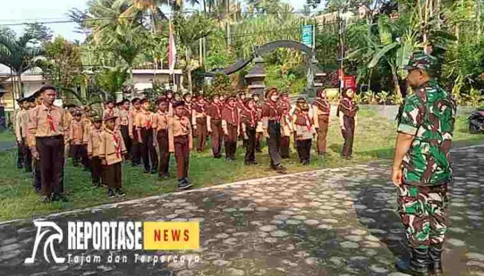 Koramil 0821/20 Padang Beri Wawasan Kebangsaan ke Pramuka Gudep Pangeran Diponegoro