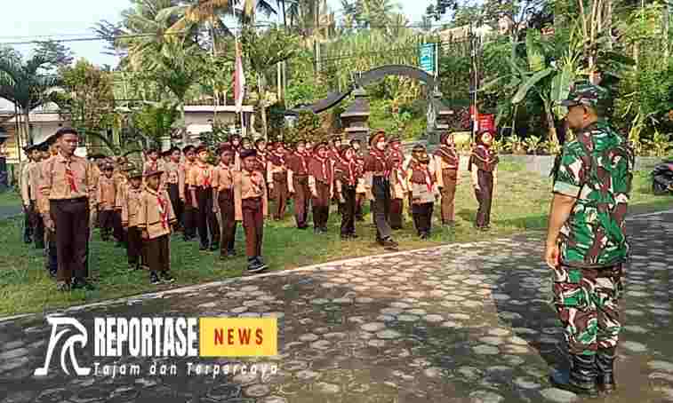 Koramil 0821/20 Padang Berikan Wawasan Kebangsaan kepada Pramuka Gudep Pangeran Diponegoro.