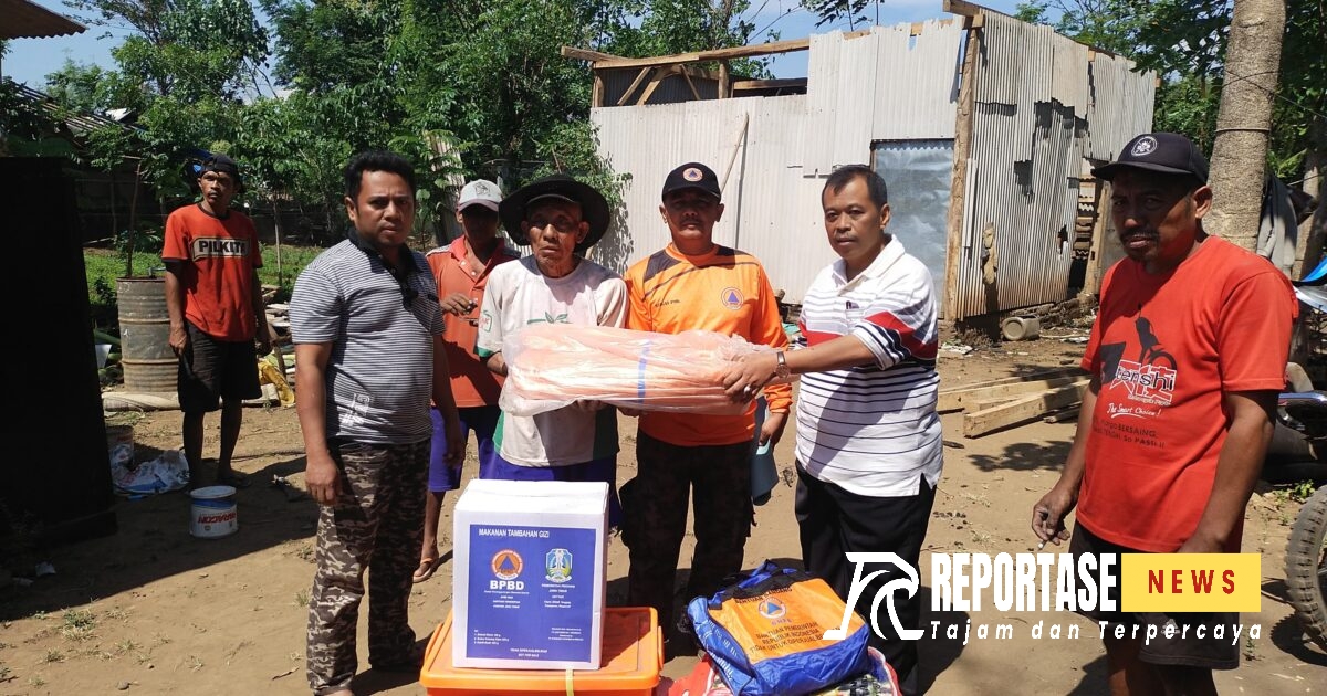 BPBD Probolinggo Distribusikan Bantuan Logistik Bagi Korban Kebakaran.