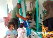 Tingkatkan Kesehatan Warga, Serka Samsuliadi Dukung Vaksinasi Balita di Wilayah Binaan