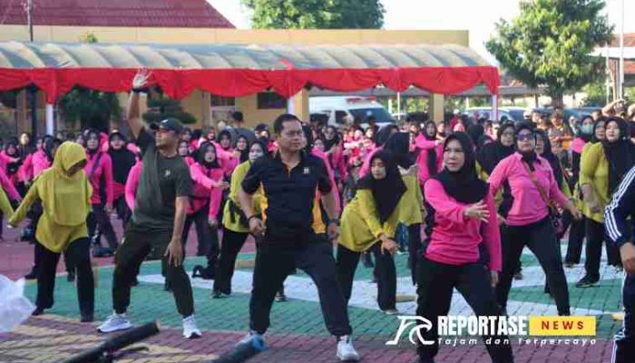 Meriahkan Hari Bhayangkara 78, Polres Sumenep Gelar Olahraga Bersama