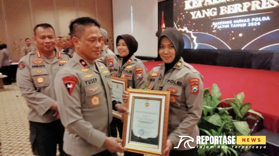 Rakernis Bidhumas Polda Jatim 2024, Si Humas Polres Probolinggo Raih Penghargaan.