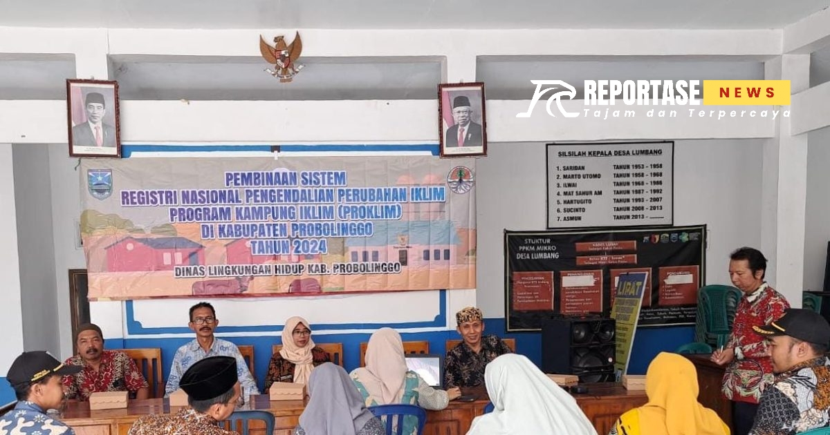 Tim Verifikator BPPI JBN bersama Pendamping DLH Provinsi Jawa Timur, Pendamping DLH Kabupaten Probolinggo dan Ketua Tim Proklim Desa Sumberkare Marhapi (Ketua Poktan Sumber Makmur I)