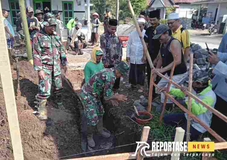 Partisipasi Koramil dalam pembangunan masjid Baitun Najah