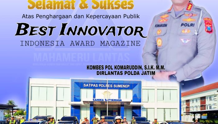 Best Innovator, Kasat Lantas Polres Sumenep Ucapkan Selamat