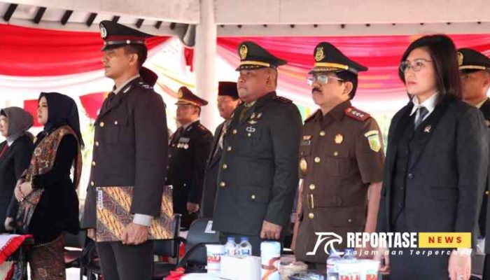 Dandim Lumajang Bersama Jajaran Forkopimda Hadiri Upacara HUT Bhayangkara Ke 78