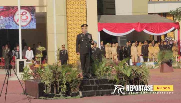 Polres Sumenep Gelar Upacara Hari Bhayangkara ke-78: Polri Presisi Menuju Indonesia Emas