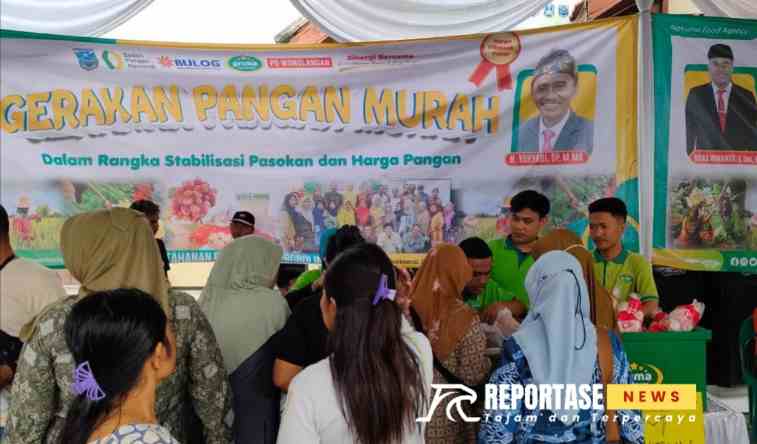 Gerakan Pangan Murah ini disambut dengan sangat antusias oleh masyarakat Desa Pabean