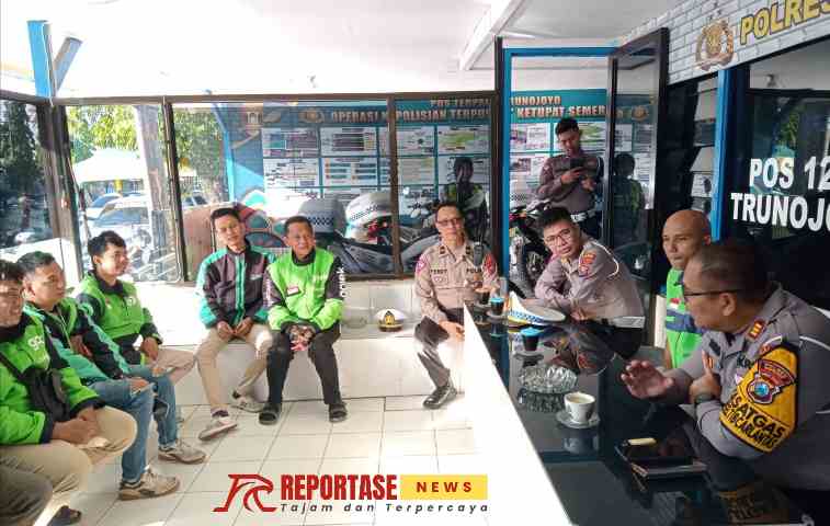 Satlantas Polres Sumenep Ajak Driver Online Diskusi Soal Keselamatan Berkendara