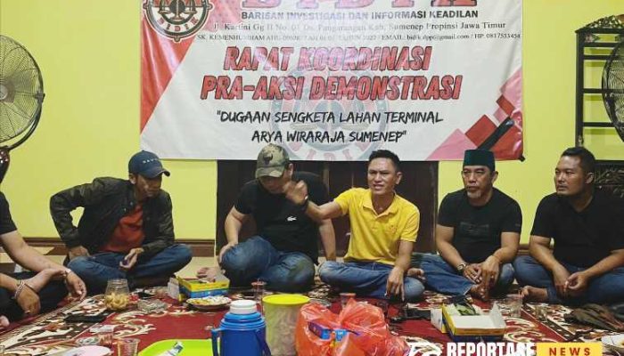 Sengketa Lahan Terminal Arya Wiraraja, BIDIK Sumenep Rapat Koordinasi Pra Aksi