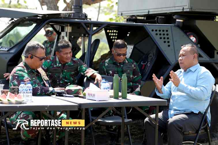 Dandim 0821 Lumajang berdialog dengan para Asisten dari TNI AU dan TNI AD