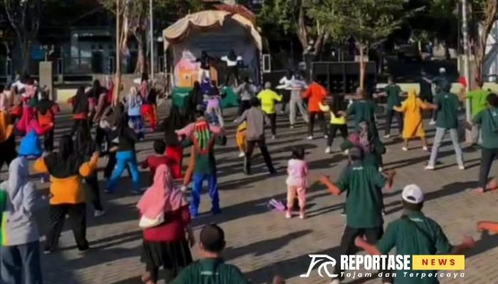 Hari Koperasi Nasional, Diskop UMKM Naker Pamekasan Senam Sehat dan Donor Darah
