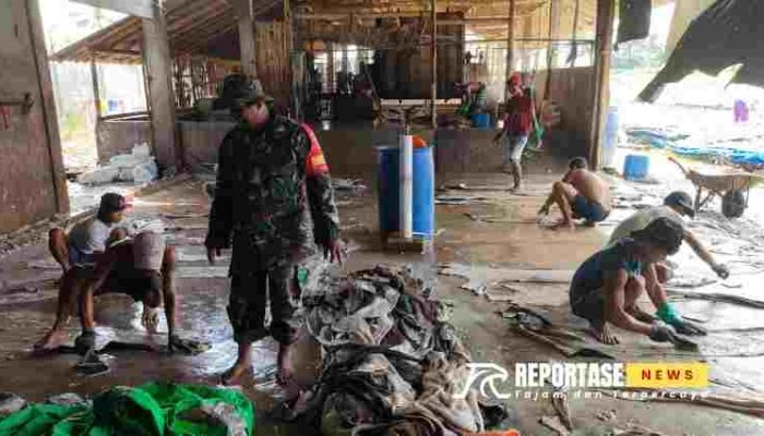 Dorong Usaha Mikro, Babinsa Mangunsari Anjangsana Pengolahan Kulit