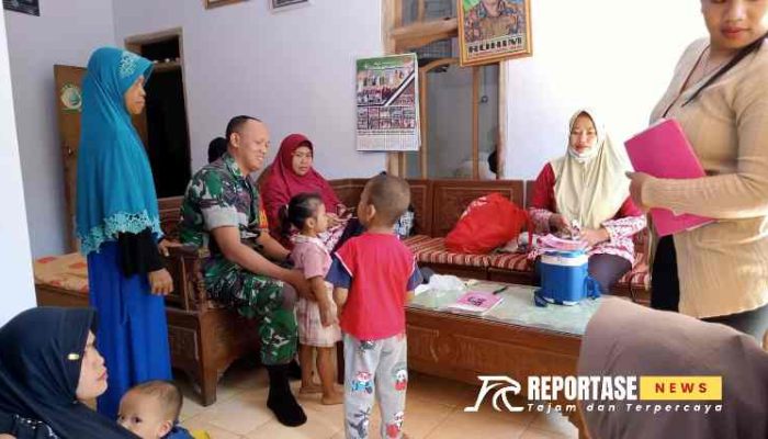 Posyandu Dusun Timur Curah: Babinsa dan Bidan Desa Bersinergi Kesehatan Balita