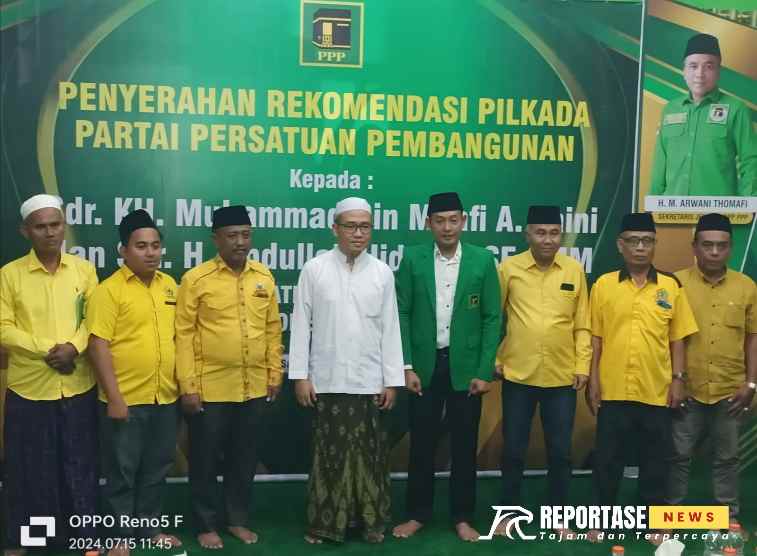 Calon bupati kh.muhammad bin muafi zaini dan calon wakil bupati h.abdullah hidayat serta jajaran pengurus paratai golkar Sampang