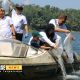 penanaman bibit pohon mahoni di bibir Ranu Segaran yang masih terlihat gundul serta penebaran bibit ikan non invasif.