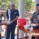Pembagian Nasi Berkah Kepada Warga selesai Sholat Jumat di Masjid NAMIRA