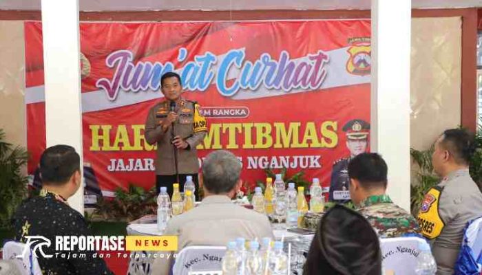 Program Jum’at Curhat Perdana, Kapolres Nganjuk Ajak Soliditas Harkamtibmas