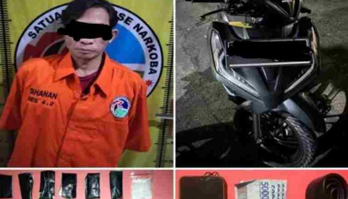 Pengedar Sabu Ditangkap di Nganjuk, 20 Gram Sabu Disita
