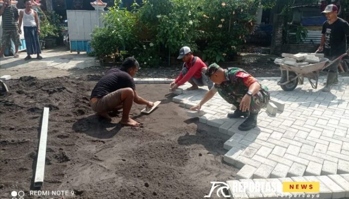 Kerja Bakti Pasang Paving Blok di Dusun Persil Nyeoran: Peningkatan Kualitas Infrastruktur Jalan