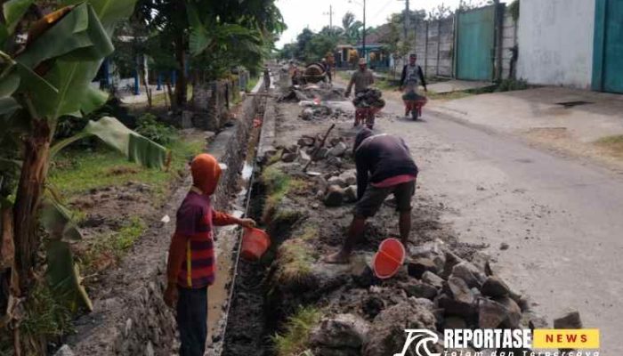 Pekerja Tanpa K3 Diduga Dipekerjakan Pelaksana Proyek Drainase di Desa Mandesan