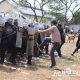 simulasi pengamanan kota di GOR Wira Bakti, Sabtu (03/08/2024)