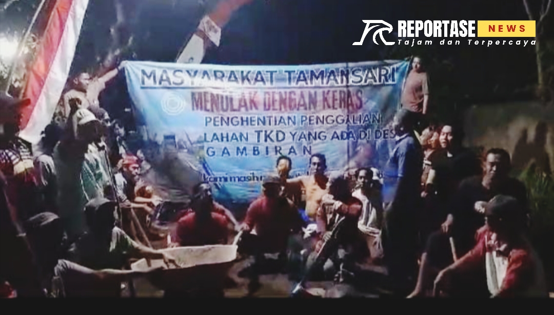 Seruan penolakan dengan keras Penghentian Galian Tanah Kas Desa dari puluhan masyarakat Tamansari