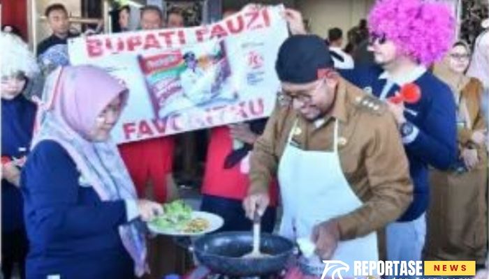 Gebyar HUT ke-79: Bupati Sumenep dan Forkopimda Adu Skill Memasak Mie Goreng