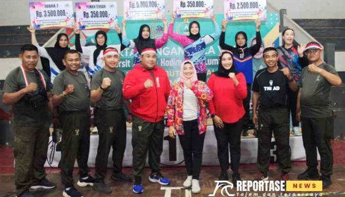 Turnamen Bola Voli Selesai, Semangat dan Sportivitas Tinggi Ibu-Ibu Persit Terjaga