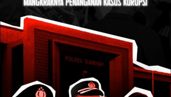 Foto: (Pamflet) seruan aksi demonstrasi mangkraknya penanganan kasus ksrupsi di Sumenep, @by_reportasenews.net