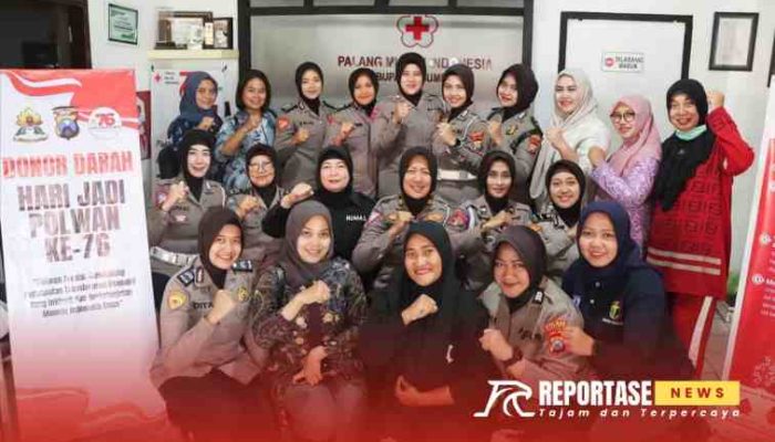 26 Polwan Polres Sumenep Donor Darah