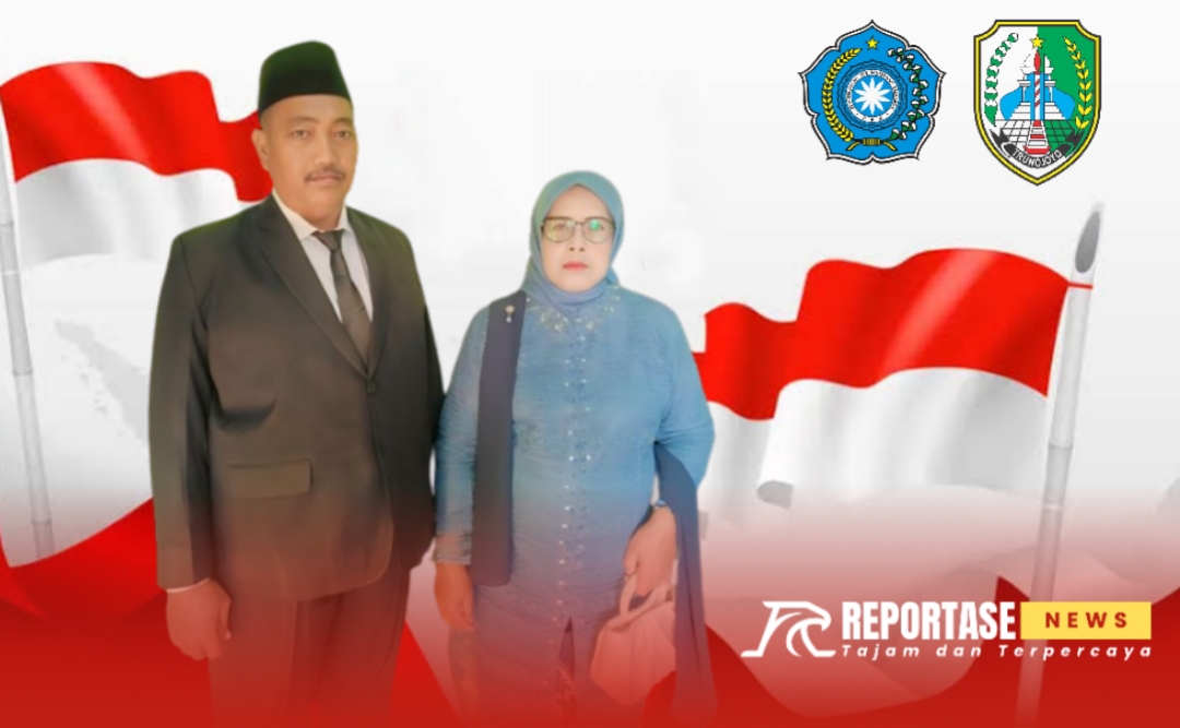 Zainal Abidin,S.Sos dan Ny Zainal Suratmi selaku PJ Kepala Desa dan TP-PKK Desa Kalangan Praoh Jrengik Sampang