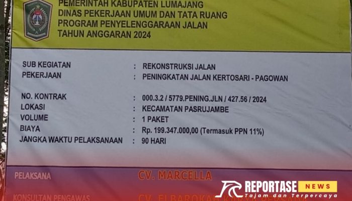 Diduga Tak Sesuai Spesifikasi, LSM Ampel Pertanyakan Pekerjaan CV. Marcella