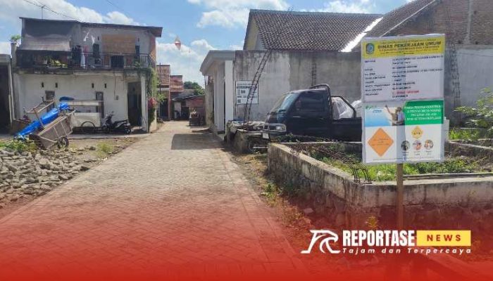 Pembangunan Jalan Paving di Dusun Kopen Disambut Antusias Warga