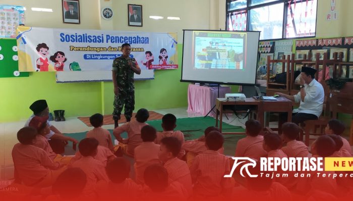 Sosialisasi Babinsa di SDN Dawuhan Lor 1, Ciptakan Sekolah Bebas Perundungan dan Kekerasan 