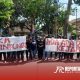 Aksi demo LDKS PIJAR di depan Kantor kejati banyuwangi Tutut Kejelasan Status Tersangka Mamin Fiktif NAfiul Huda