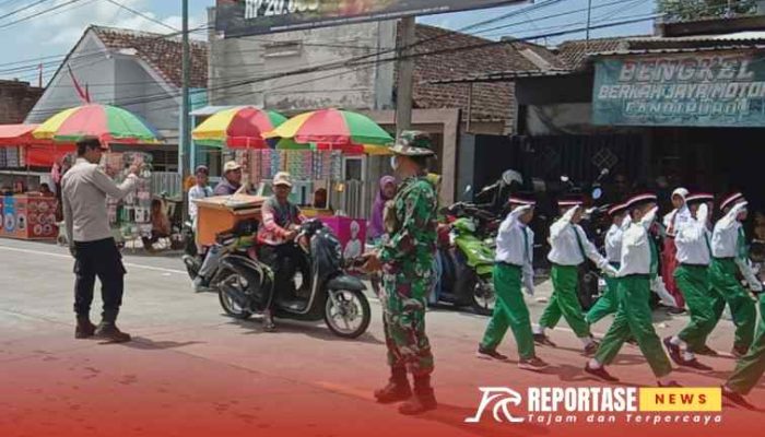 Pengamanan Lomba Gerak Jalan HUT RI ke-79 di Kecamatan Candipuro Berjalan Lancar