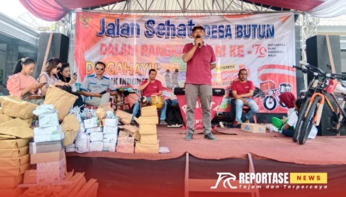 Semarak HUT RI ke-79, Desa Butun Gelar Jalan Sehat, Jurnalis Reportasenews.net Turut Ambil Bagian