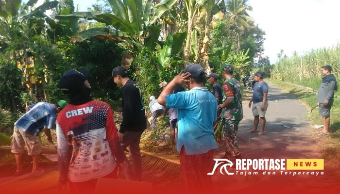 Gotong Royong Babinsa Karanganom dan Warga, Pembersihan Pohon dan Ranting Jalan Dusun