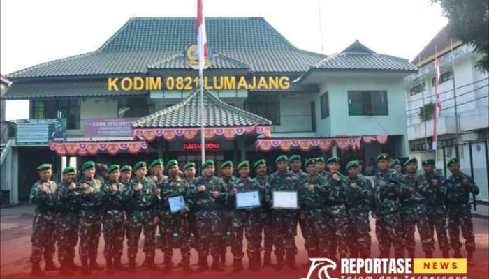 Pimpin Upacara, Dandim Lumajang Lepas Empat Anggota Masa Persiapan Pensiun