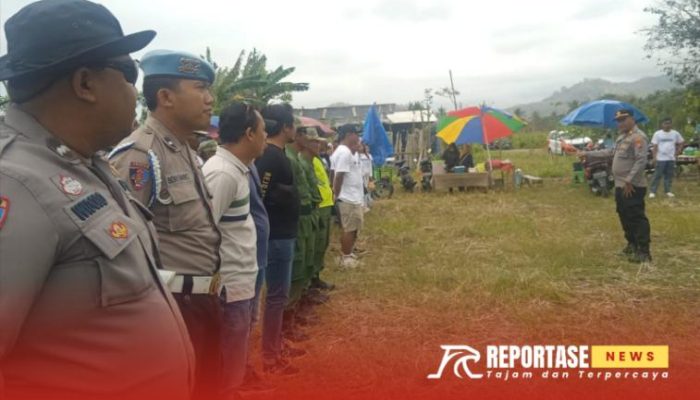 Gelar Apel Pengamanan Kegiatan Warga, Polsek Pesanggaran Sampaikan Kamtibnas 